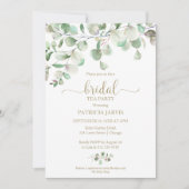 Eukalyptus Greenery Bridal Tea Party Einladung (Vorderseite)