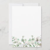 Eukalyptus Greenery Bridal Tea Party Einladung (Rückseite)