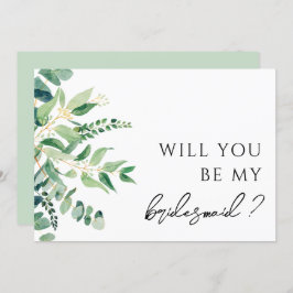 Eukalyptus Greenery Bridesmaid Vorschlag Card Einladung