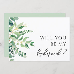 Eukalyptus Greenery Bridesmaid Vorschlag Card Einladung