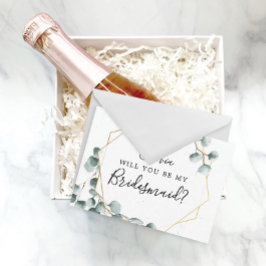 Eukalyptus Greenery Bridesmaid Vorschlag Card Postkarte