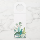 Eukalyptus Greenery Bridesmaid Vorschlag für eine  Flaschenanhänger (Rückseite)