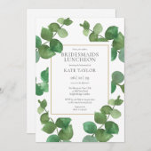 Eukalyptus Greenery Bridesmaids Luncheon Einladung (Vorne/Hinten)