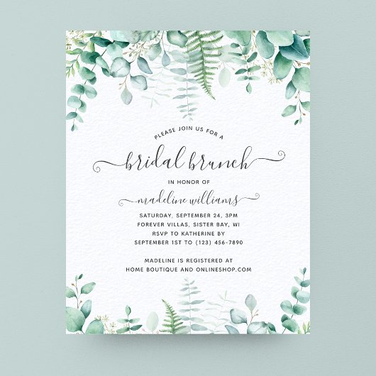 Eukalyptus Greenery Brunch Bridal Brunch