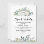 Eukalyptus Greenery Brunch & Bubbly Brautparty Einladung (Vorderseite)