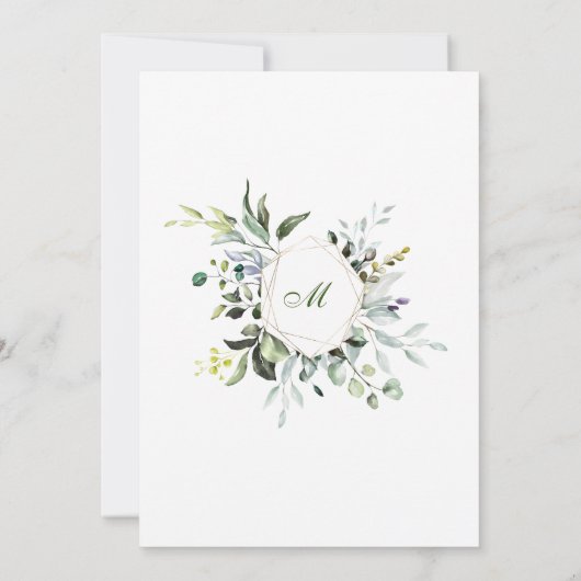 Eukalyptus Greenery Brunch & Bubbly Einladung (Rückseite)