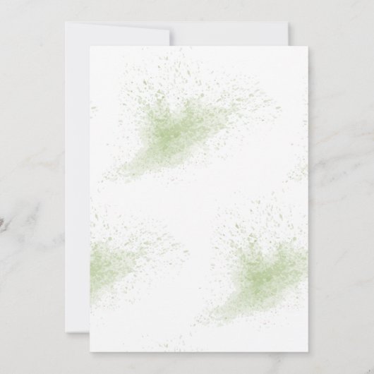 Eukalyptus Greenery Bubble & Brews Couples Dusche Einladung (Rückseite)