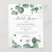 Eukalyptus Greenery Budget Elegantes Brautparty (Vorderseite)