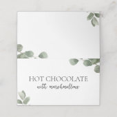 Eukalyptus Greenery Buffet Brautparty Food Platzkarte (Außenseite Aufgefaltet)