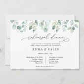 Eukalyptus Greenery Calligraphy Probe Dinner Einladung (Vorderseite)