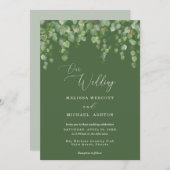 Eukalyptus Greenery Cascade Wedding Einladung (Vorne/Hinten)