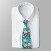 Eukalyptus Greenery Classic Formal Floral Neck Tie Krawatte (Gebunden)