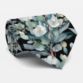 Eukalyptus Greenery Classic Formal Floral Neck Tie Krawatte (Gerollt)