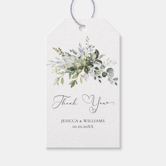 Eukalyptus Greenery Classic Geschenkanhänger (Vorderseite)