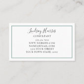 Eukalyptus Greenery Consultant Business Card Visitenkarte (Rückseite)