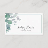 Eukalyptus Greenery Consultant Business Card Visitenkarte (Vorderseite)