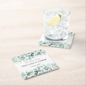 Eukalyptus Greenery Custom Boho Rustic Wedding Rechteckiger Pappuntersetzer (Vor Ort)