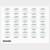 Eukalyptus Greenery Custom Boho Rustic Wedding Runder Aufkleber (Blatt)