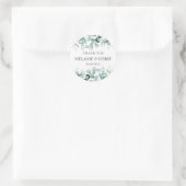 Eukalyptus Greenery Custom Boho Rustic Wedding Runder Aufkleber (Tasche)