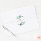 Eukalyptus Greenery Custom Boho Rustic Wedding Runder Aufkleber (Umschlag)