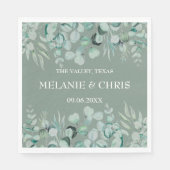 Eukalyptus Greenery Custom Boho Rustic Wedding Serviette (Vorderseite)
