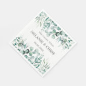 Eukalyptus Greenery Custom Boho Rustic Wedding Serviette (Ecke)