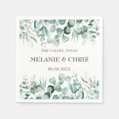 Eukalyptus Greenery Custom Boho Rustic Wedding Serviette (Vorderseite)
