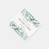 Eukalyptus Greenery Custom Boho Rustic Wedding Serviette (Ecke)