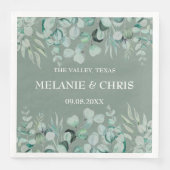 Eukalyptus Greenery Custom Boho Rustic Wedding Serviette (Vorderseite)