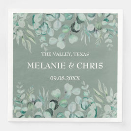 Eukalyptus Greenery Custom Boho Rustic Wedding Serviette