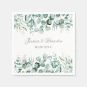 Eukalyptus Greenery Custom Boho Rustic Wedding Serviette (Vorderseite)