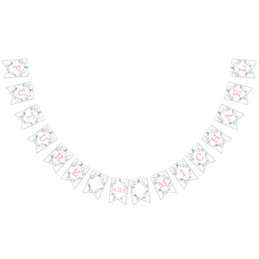 Eukalyptus Greenery Custom Brautparty Wimpelkette (Alle)