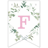 Eukalyptus Greenery Custom Brautparty Wimpelkette (Erste Fahne)