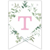 Eukalyptus Greenery Custom Brautparty Wimpelkette (Dritte Fahne)