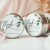 Eukalyptus Greenery Danke schön grün Runder Aufkleber