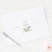 Eukalyptus Greenery Duo 2 Square Sticker (Umschlag)