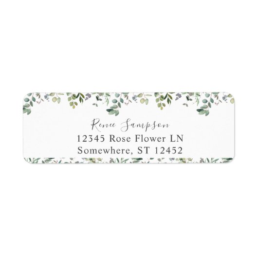 Eukalyptus Greenery Duo 3 Rücksendeadresse (Vorne)