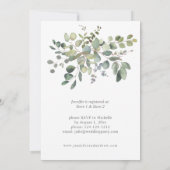 Eukalyptus Greenery Duo Brautparty Einladung (Rückseite)