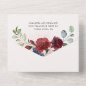 Eukalyptus Greenery Dusty Blue Botanical Wedding All In One Einladung (Rückseite)