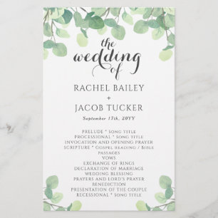 Eukalyptus Greenery Einfache SkriptWedding