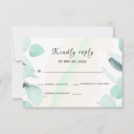 Eukalyptus Greenery Einfache und moderne RSVP-Kart RSVP Karte