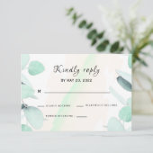 Eukalyptus Greenery Einfache und moderne RSVP-Kart RSVP Karte (Stehend Vorderseite)