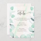 Eukalyptus Greenery Einfache und moderne Umgebung Begleitkarte (Vorne/Hinten)