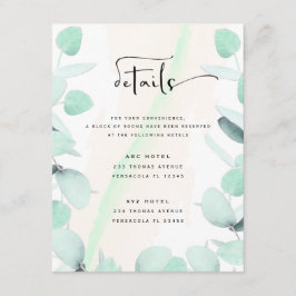 Eukalyptus Greenery Einfache und moderne Umgebung Begleitkarte