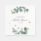 Eukalyptus Greenery Elegant Brautparty Paper Serviette (Vorderseite)