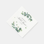 Eukalyptus Greenery Elegant Brautparty Paper Serviette (Ecke)