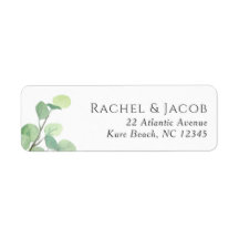 Eukalyptus Greenery Elegant & Modern Wedding Label