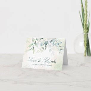 Eukalyptus Greenery Elegant Non Foto Wedding Dankeskarte