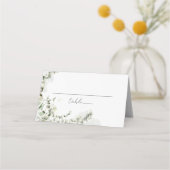 Eukalyptus Greenery Elegant Platzkarte (Vorderseite)