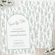 Eukalyptus Greenery Elegant Save the Date Hochzeit